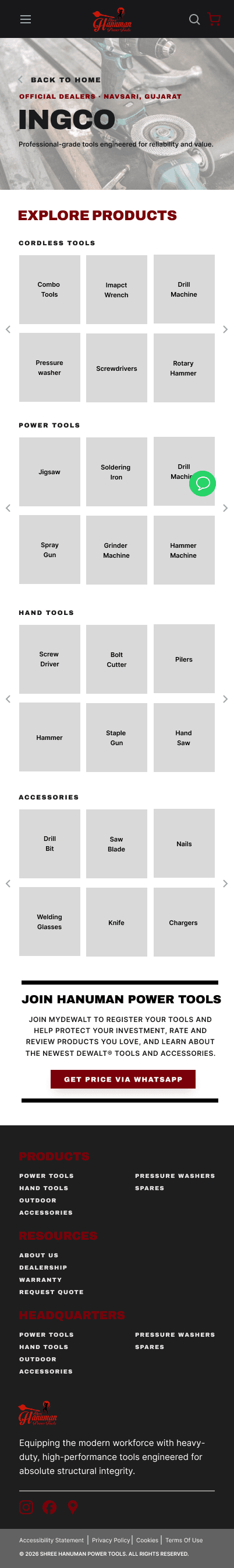 Phone INGCO brand wireframe